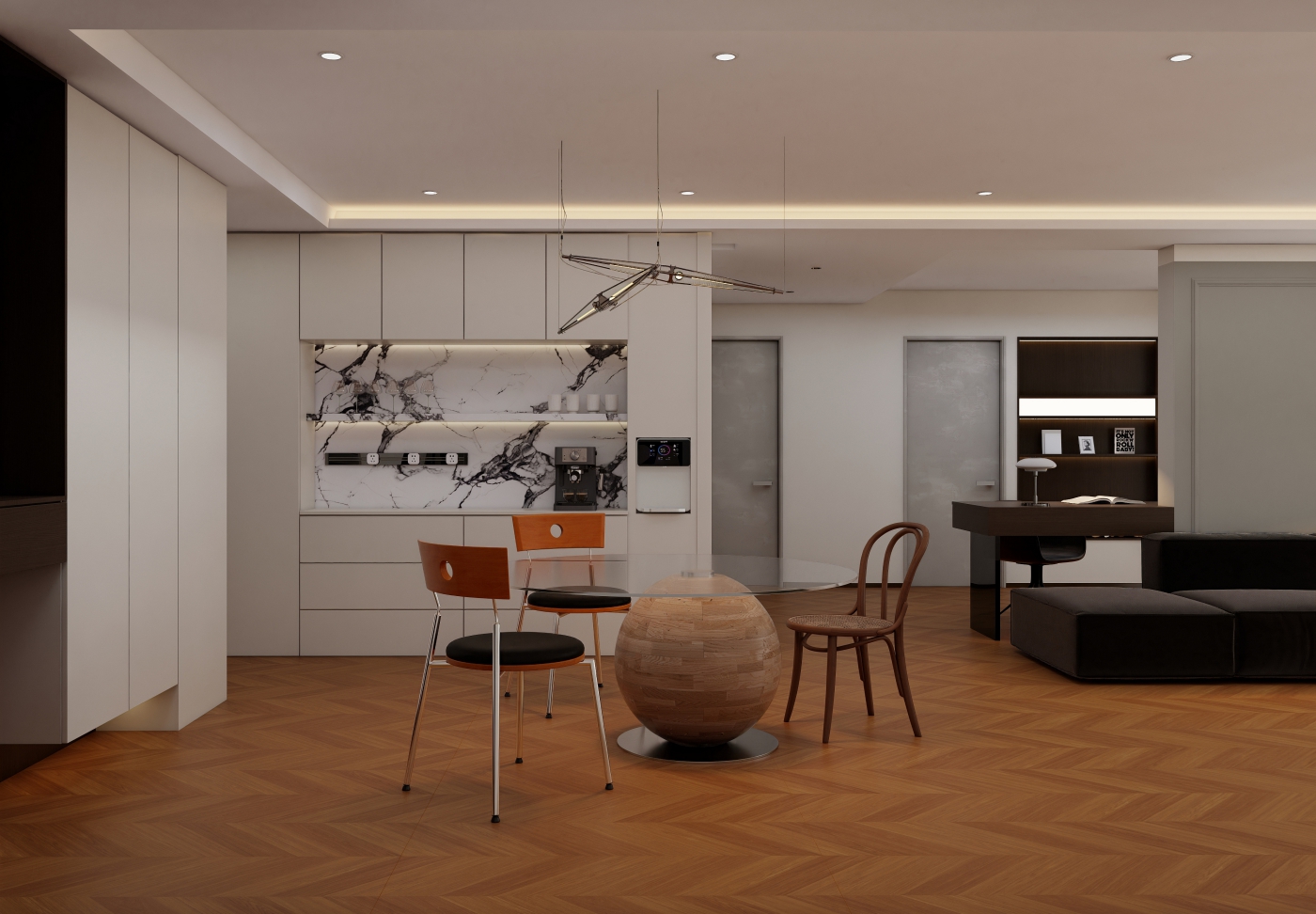 YM6Y223 流金柚木 鱼骨